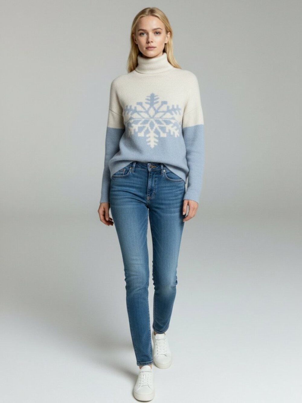 Christian Siriano New York Snowflake Turtleneck Sweater